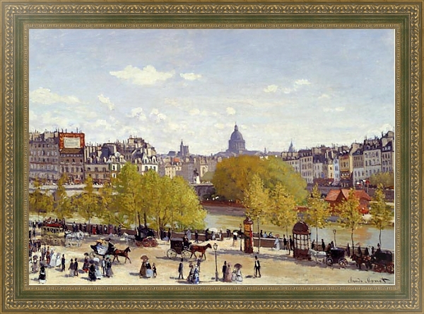 Постер Вид на Лувр с типом исполнения На холсте в раме в багетной раме 484.M48.640
