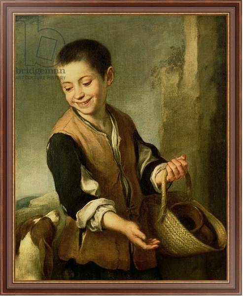 Постер Boy with a Dog, c.1650 с типом исполнения На холсте в раме в багетной раме 35-M719P-83