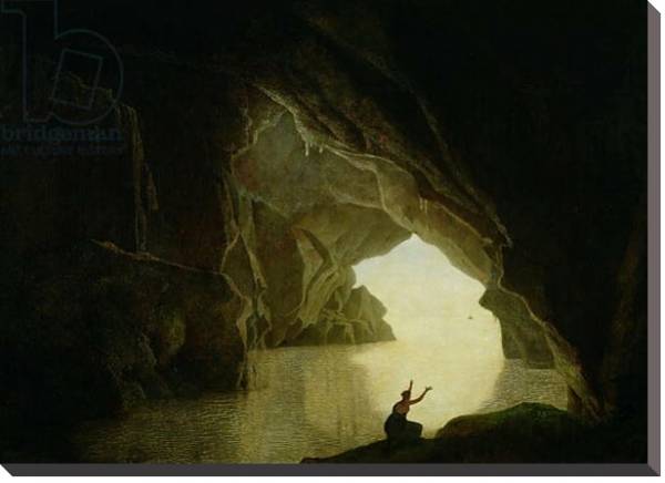 Постер A Grotto in the Gulf of Salernum, with the figure of Julia, banished from Rome, exh. 1780 с типом исполнения На холсте без рамы