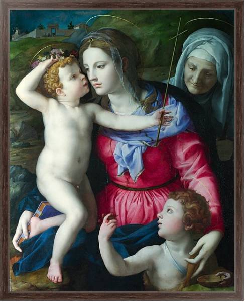Постер Мадонна с младенцем и Святыми 4 с типом исполнения На холсте в раме в багетной раме 221-02