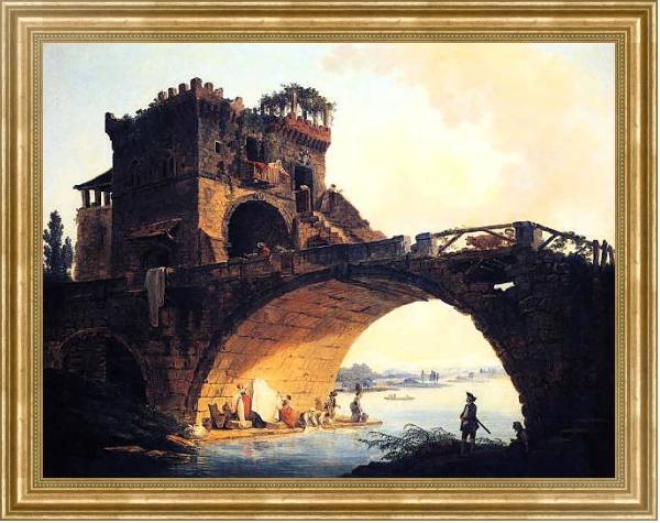 Постер Старый мост с типом исполнения На холсте в раме в багетной раме NA033.1.051