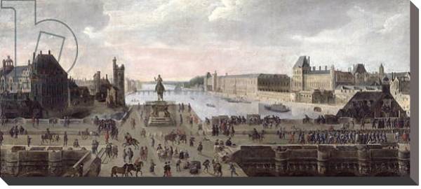 Постер View of the Pont-Neuf and the River Seine looking downstream, c.1633 с типом исполнения На холсте без рамы