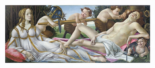 Постер Венера и Марс с типом исполнения На холсте в раме в багетной раме 221-03