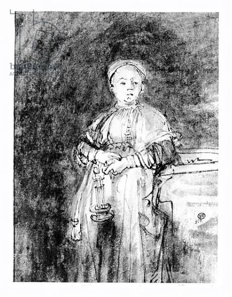 Постер Woman with a Candle, c.1631 с типом исполнения На холсте в раме в багетной раме 221-03