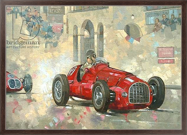 Постер Whitehead's Ferrari passing the pavillion, Jersey с типом исполнения На холсте в раме в багетной раме 221-02