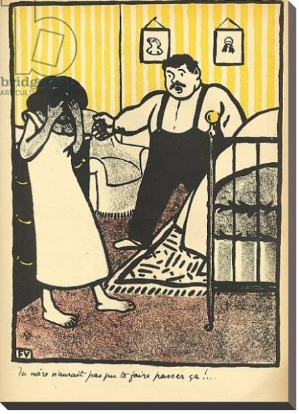 Постер A man reproaches his pregnant mistress, 1902 с типом исполнения На холсте без рамы