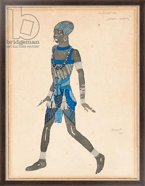 Постер A costume design for 'Cleopatra', 1910 с типом исполнения На холсте в раме в багетной раме 221-02