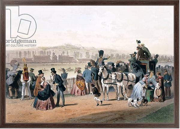 Постер Racecourse at the Bois de Boulogne с типом исполнения На холсте в раме в багетной раме 221-02