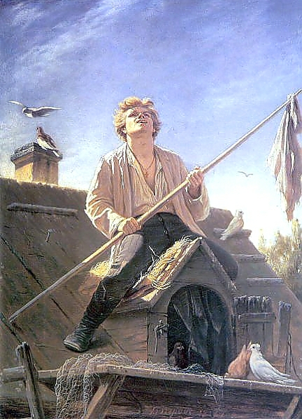 Постер Голубятник. 1874 с типом исполнения На холсте без рамы