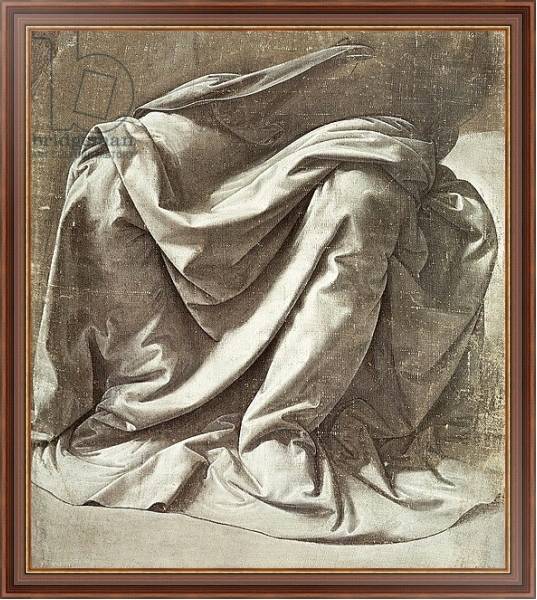Постер Drapery study for a Seated Figure, c.1475-80 с типом исполнения На холсте в раме в багетной раме 35-M719P-83