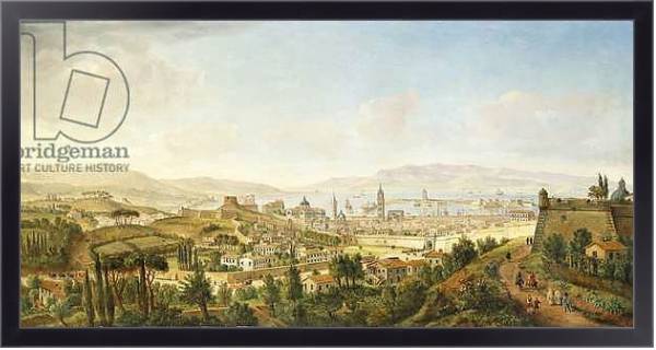 Постер A Panoramic view of Messina, Sicily, с типом исполнения На холсте в раме в багетной раме 221-01