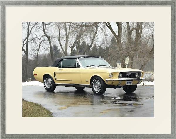 Постер Mustang GT Convertible '1968 с типом исполнения Под стеклом в багетной раме 1727.2510