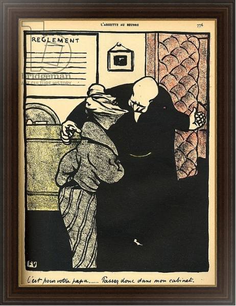 Постер A worthy man ushers a young woman into his office, from 'Crimes and Punishments', 1902 с типом исполнения На холсте в раме в багетной раме 1.023.151