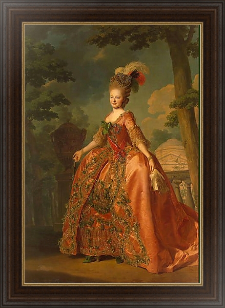 Постер Портрет великой княгини Марии Федоровны с типом исполнения На холсте в раме в багетной раме 1.023.151