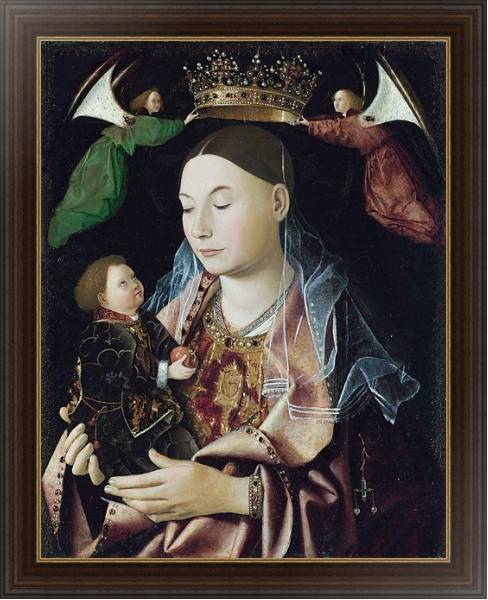 Постер Дева Мария и младенец 3 с типом исполнения На холсте в раме в багетной раме 1.023.151