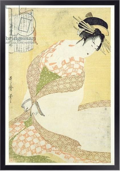 Постер Courtesan Kneeling с типом исполнения На холсте в раме в багетной раме 221-01