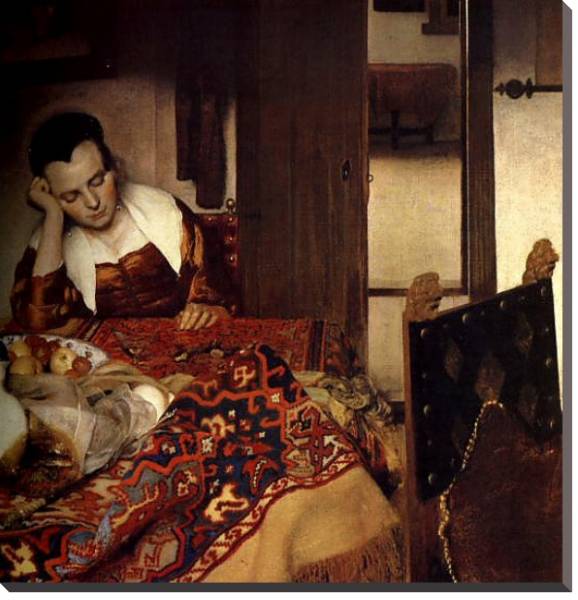 Постер Спящая молодая женщина с типом исполнения На холсте без рамы