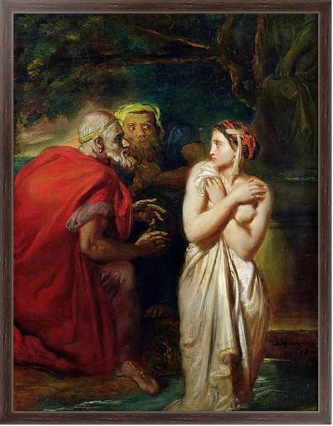 Постер Susanna and the Elders, 1856 с типом исполнения На холсте в раме в багетной раме 221-02