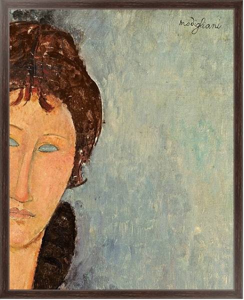 Постер Woman with Blue Eyes, c.1918 с типом исполнения На холсте в раме в багетной раме 221-02