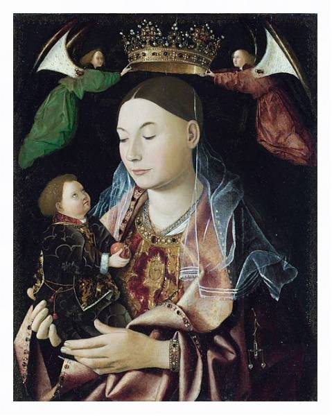 Постер Дева Мария и младенец 3 с типом исполнения На холсте в раме в багетной раме 221-03
