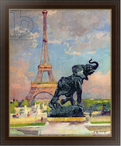 Постер The Eiffel Tower and the Elephant by Fremiet с типом исполнения На холсте в раме в багетной раме 1.023.151