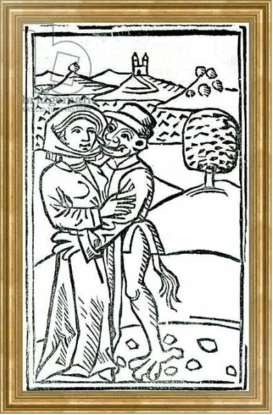 Постер Demon Making Love to a Witch с типом исполнения На холсте в раме в багетной раме NA033.1.051