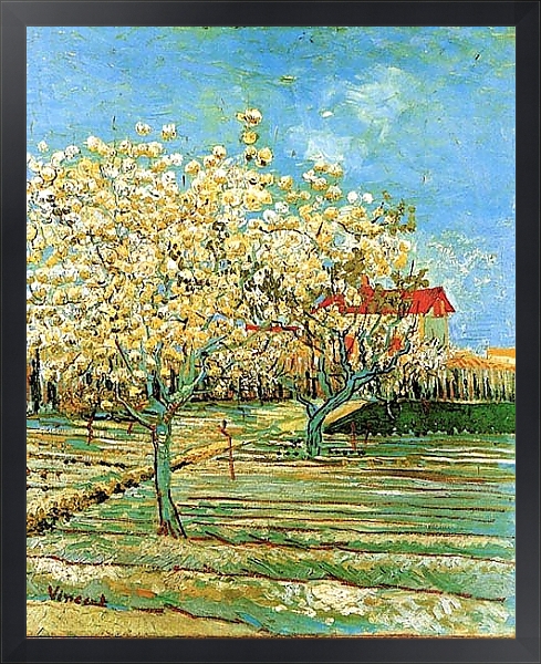 Постер Фруктовый сад в цвету 3 с типом исполнения На холсте в раме в багетной раме 1727.8010