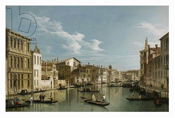 Постер Grand Canal from Palazzo Flangini to Palazzo Bembo, c.1740 с типом исполнения На холсте в раме в багетной раме 221-03