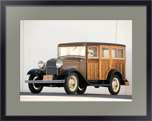 Постер Ford Model B Station Wagon '1932 с типом исполнения Под стеклом в багетной раме 221-01