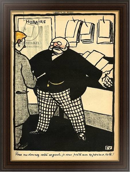 Постер A business man and his client, from 'Crimes and Punishments', 1902 с типом исполнения На холсте в раме в багетной раме 1.023.151