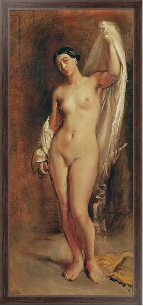 Постер Standing Female Nude, study for the central figure of 'The Tepidarium', 1853 с типом исполнения На холсте в раме в багетной раме 221-02