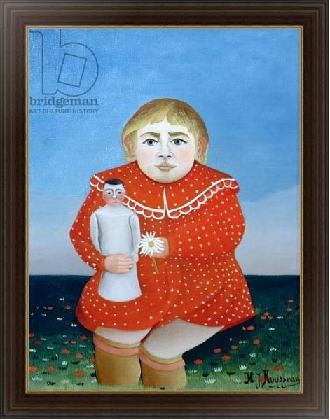 Постер The girl with a doll, c.1892 or c.1904-05 с типом исполнения На холсте в раме в багетной раме 1.023.151