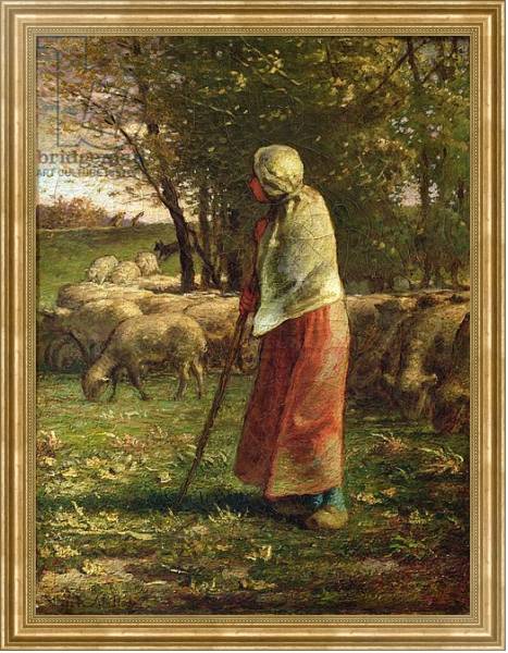 Постер The Little Shepherdess с типом исполнения На холсте в раме в багетной раме NA033.1.051