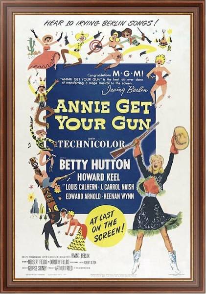 Постер Poster - Annie Get Your Gun с типом исполнения На холсте в раме в багетной раме 35-M719P-83