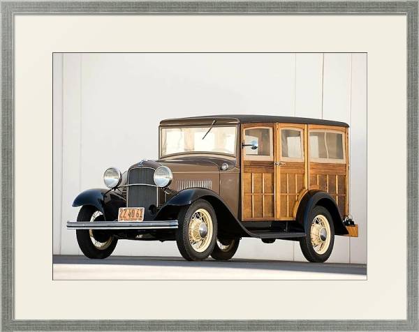 Постер Ford Model B Station Wagon '1932 с типом исполнения Под стеклом в багетной раме 1727.2510