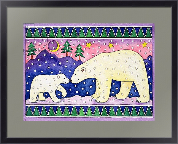Постер Polar Bears с типом исполнения Под стеклом в багетной раме 221-01