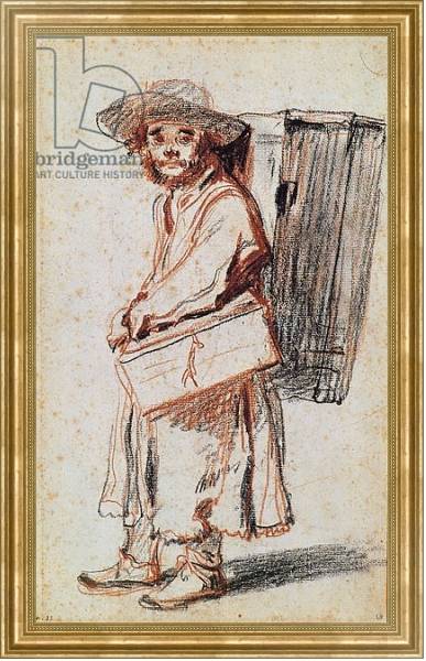 Постер Study of a Pedlar from the Auvergne с типом исполнения На холсте в раме в багетной раме NA033.1.051