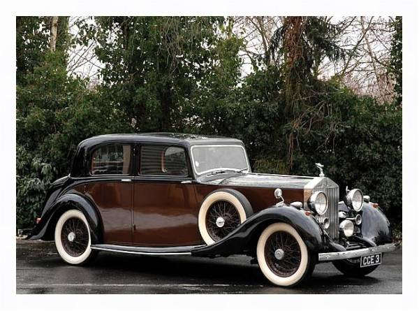 Постер Rolls-Royce 25 30 Sport Saloon '1938 с типом исполнения На холсте в раме в багетной раме 221-03