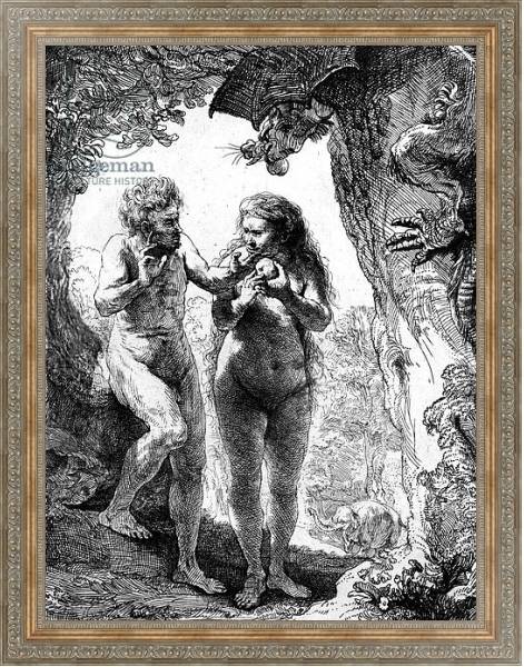 Постер Adam and Eve, 1638 с типом исполнения На холсте в раме в багетной раме 484.M48.310