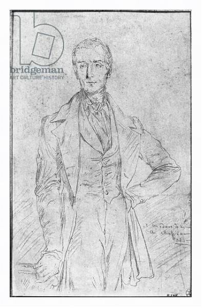Постер Portrait of Alphonse de Lamartine, 1844 2 с типом исполнения На холсте в раме в багетной раме 221-03