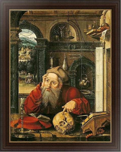 Постер St. Jerome in his Study с типом исполнения На холсте в раме в багетной раме 1.023.151