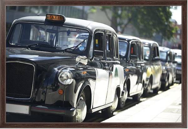 Постер Лондон. Такси с типом исполнения На холсте в раме в багетной раме 221-02