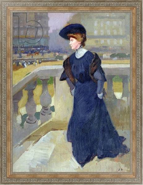 Постер Madame Renoux on the Steps of the Trinity Church, 1904 с типом исполнения На холсте в раме в багетной раме 484.M48.310