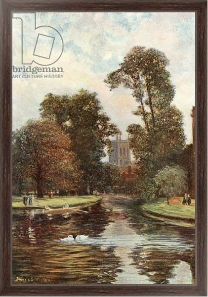 Постер St John's College, Cambridge с типом исполнения На холсте в раме в багетной раме 221-02