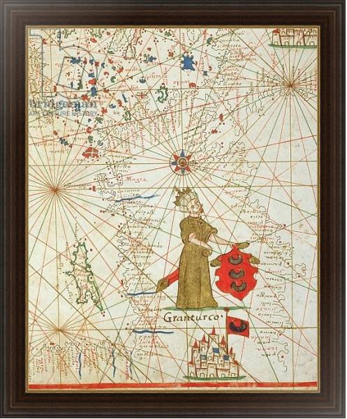 Постер The Turkish Empire, from a nautical atlas, 1646 с типом исполнения На холсте в раме в багетной раме 1.023.151