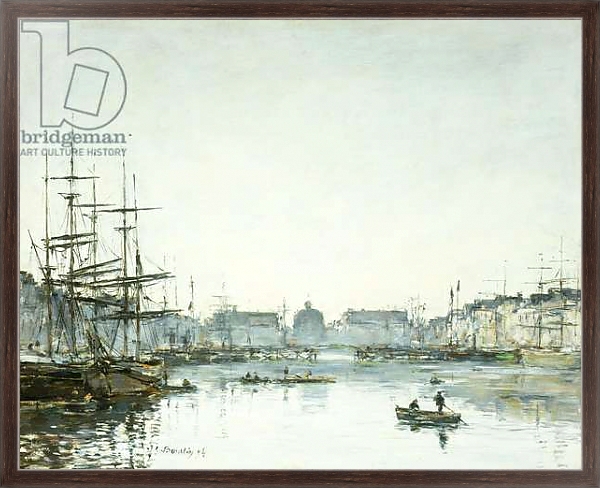 Постер Le Havre, Le Bassin du Commerce, 1894 с типом исполнения На холсте в раме в багетной раме 221-02