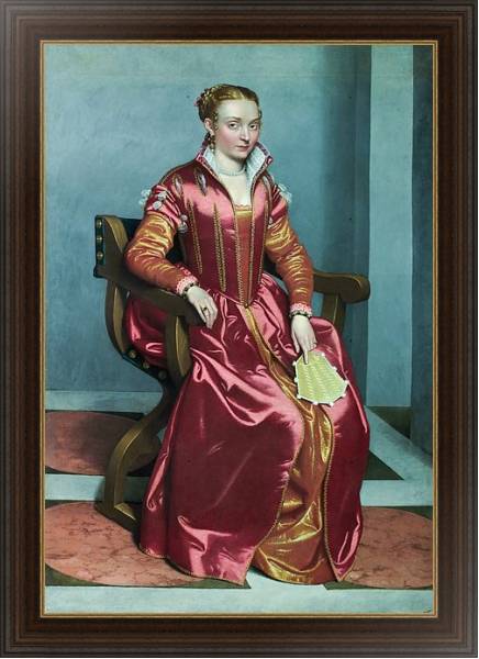 Постер Портрет леди 11 с типом исполнения На холсте в раме в багетной раме 1.023.151