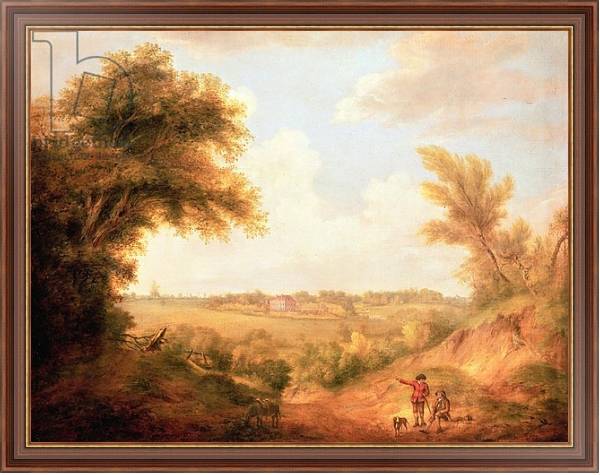 Постер Landscape with house, 18th century с типом исполнения На холсте в раме в багетной раме 35-M719P-83