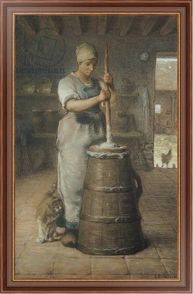 Постер Churning Butter, 1866-68 с типом исполнения На холсте в раме в багетной раме 35-M719P-83