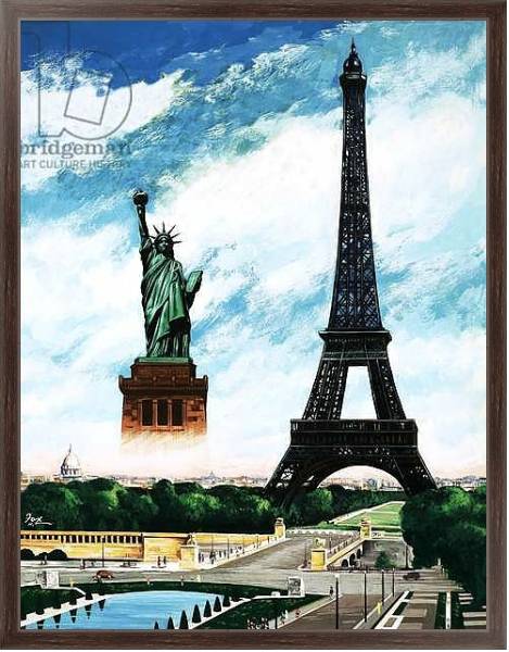 Постер Who built the Eiffel Tower? Alexandre Gustave Eiffel с типом исполнения На холсте в раме в багетной раме 221-02